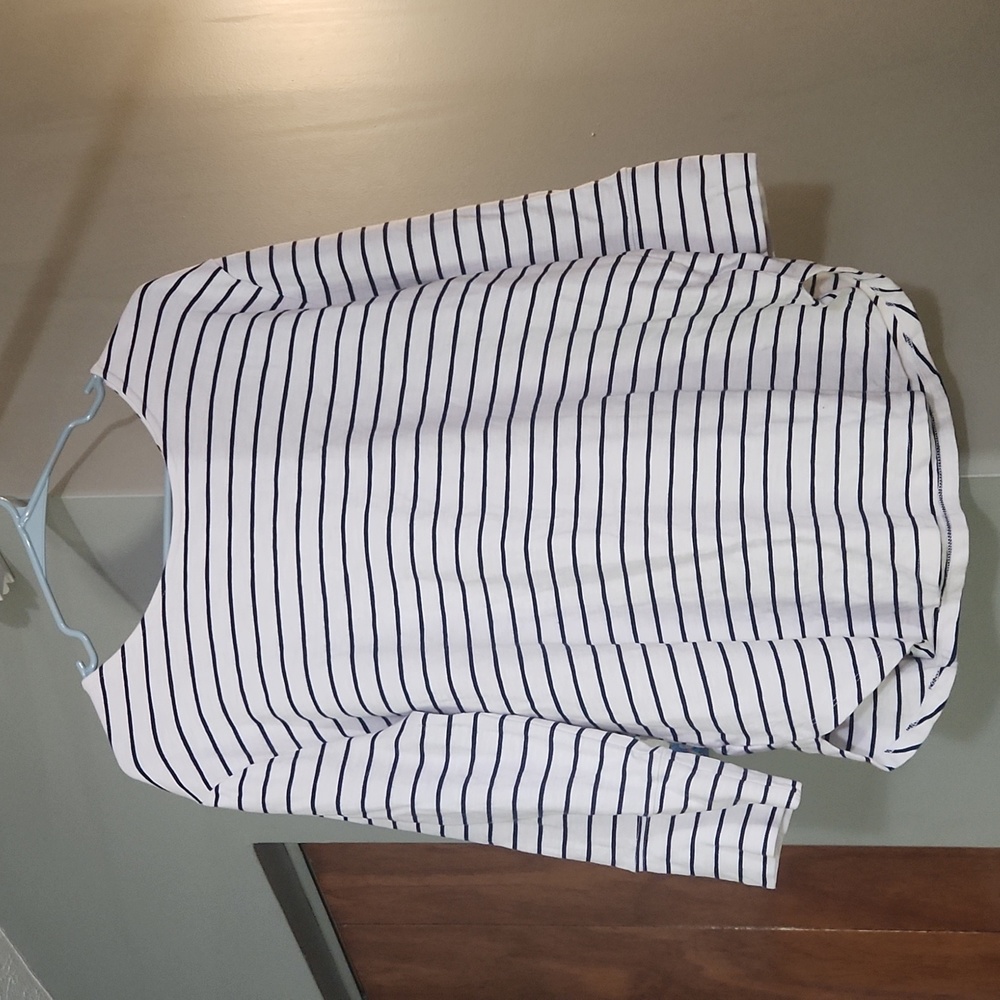 Striped long sleeve blouse